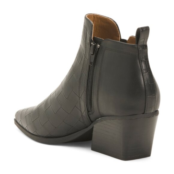 NEW YELLOW BOX Cameon Heeled Booties black for women 252 - Picture 4 of 9